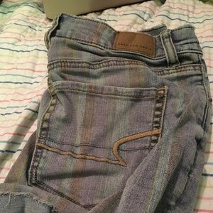 Colored denim American eagle shorts size 6